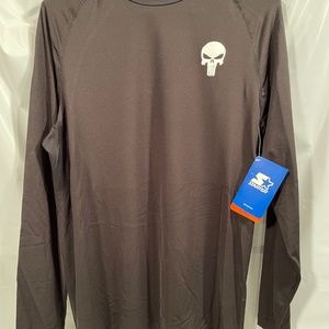 STARTER PUNISHER LOGO - DRI STAR MENS LONG SLEEVE SHIRT (BLACK)